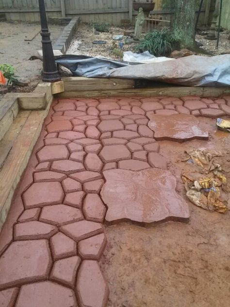 Patio designs Outside Flooring Ideas, Path Floor Mould, Garden Path Ideas, Design Per Patio, Diy Path, Outside Flooring, Backyard Walkway, Walkways Paths, Path Ideas