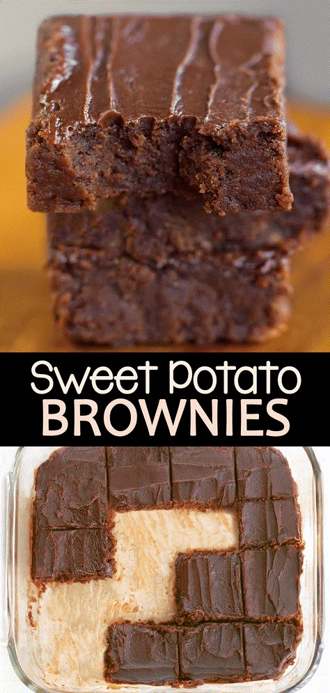 The Best Fudgy Sweet Potato Brownies Sweet Potato Paleo Brownies, 4 Ingredient Sweet Potato Brownies, Sweet Potato Recipes Brownies, Sweet Potato Vegan Brownies, Sweet Potato Fudge Recipe, Monk Fruit Brownies, Sweet Potato Banana Brownies, Brownies Made With Sweet Potatoes, Desserts Made With Sweet Potatoes