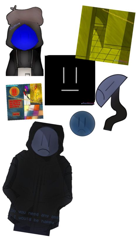 PartyPoopers. (Entity 68) Blue Mask, Black Hoodie, Fan Art, Tags