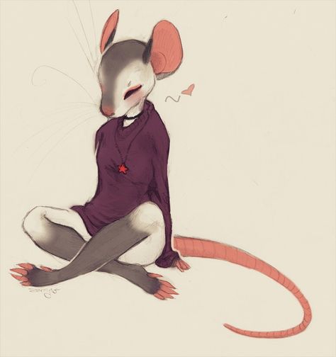 Rat Head Drawing, Cute Anthro Art, Anthropomorphic Characters, Anthro Art, Arte Fantasy, Rodents, Creature Design, A Drawing, A Mouse