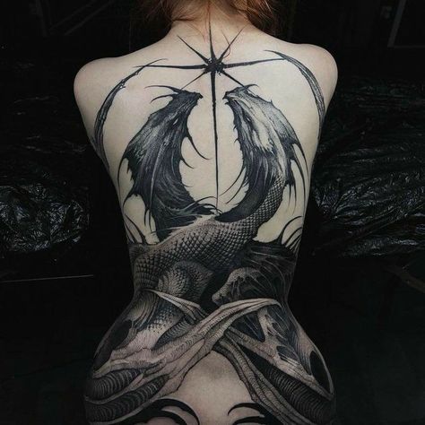 Backpiece Tattoo, 16 Tattoo, Back Piece Tattoo, Sick Tattoo, Wicked Tattoos, Dragon Tattoos, Spooky Tattoos, Dream Tattoos, Black Ink Tattoos