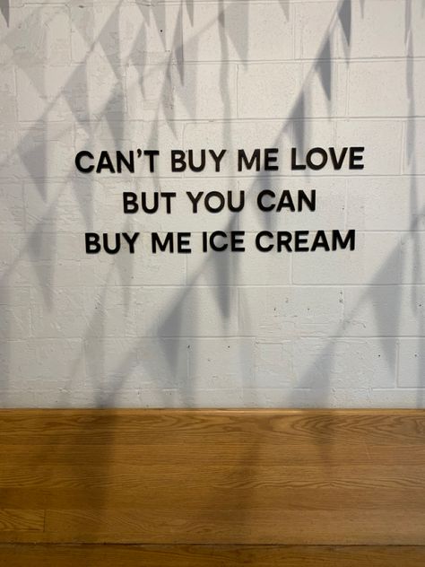 Ice Cream Aesthetic Quotes, Cute Ice Cream Quotes, Ice Cream Captions, Ice Cream Quotes Funny, Cream Quotes, I Want Ice Cream, Ice Cream Quotes, Store Quote, Air Dry Cream