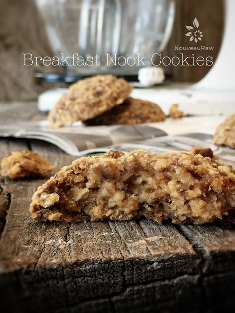 raw vegan gluten free Breakfast Nook Cookies Muffin Biscuits, Yacon Syrup Recipes, Tuna Wraps, Raw Cookies, Yacon Syrup, Raw Sweets, Raw Breakfast, Vegan Gluten Free Breakfast, Raw Almond Butter