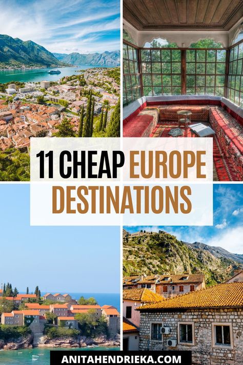 Europe is one of the most popular travel destinations in the world for a reason. From stunning mountain ranges to ancient ruins, Europe has something for everyone. And while some destinations can be expensive, there are plenty of affordable options as well such as the Balkans and Baltics. Here are 11 amazing and cheap European destinations that you're going to love to visit on your next Europe trip. Cheap Travel Destinations Europe, Cheap Europe Destinations, Must See European Destinations, Affordable European Destinations, Trips Under $1000 Travel, Cheap International Travel, Cheapest European Countries To Visit, Summer Destinations Europe, Cheap Travel Destinations