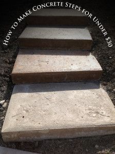 How to Make Concrete Steps for Under 30$! These look amazing in your landscape and they are so easy! Cement Steps, Diy Cement, Concrete Steps, Diy Concrete, Yard Project, Concrete Projects, Concrete Diy, Outdoor Ideas, Lawn And Garden