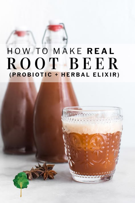 Homemade Root Beer, Root Beer Recipe, Homemade Rootbeer, Fermented Drinks, Beer Recipe, Homemade Soda, Fermentation Recipes, Soda Recipe, Fermented Drink