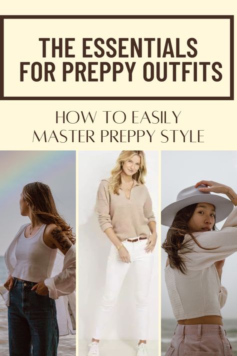 Creating preppy outfits doesn't have to be intimidating. With the right pieces and knowledge of the style, you can easily create stylish and timeless looks that are perfect for a day at the office or a night out. From polo shirts and khakis to floral skirts and loafers, this guide will show you how to assemble the perfect preppy wardrobe and create the perfect preppy outfit. Classic Vs Preppy Style, Preppy Business Casual Outfits, Preppy Elegant Outfits, Casual Preppy Outfits Aesthetic, East Coast Preppy Outfits, Preppy Womens Fashion, Preppy Office Outfit, Classic Preppy Style Women, Preppy Outfits Women