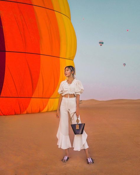 Camille Co, Hot Air Balloon Ride, Dubai Desert, Hot Air Balloon Rides, Air Balloon Rides, Hot Air Balloon, Air Balloon, Hot Air, Dubai