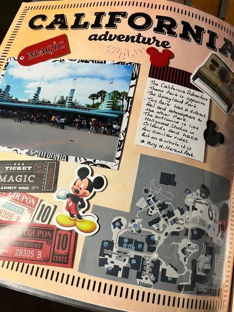 Disneyworld Scrapbook, Disneyland Scrapbook, Scrapbook Themes, Scrapbook Disney, Yearbook Ideas, Disney Scrapbooking Layouts, Adventure Theme, Disney Scrapbooking, Journal Inspo