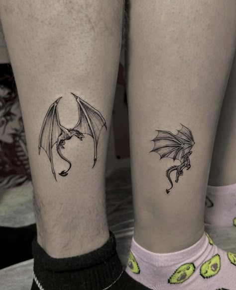 Matching Dragon Tattoos Siblings, Couple Dragon Tattoos, Dragon Tattoo Couple, Dragon Couple Tattoo, Dragon Tattoo For Couples, Matching Dragon Tattoos, Pair Tattoos, Tattoo Fixes, Tattoos Dragon