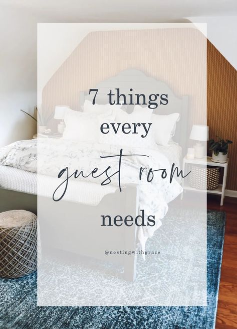 On the blog, I wanted to share 7 Things Every Guest Room Needs! All the while sharing a guest room makeover that I did in two hours (plus the couple hours doing the design plan…it is all about the prep-work before!) This guest room belongs to a family in our community. Well, this little nook was just screaming for wallpaper and fluffy bedding!! It had to be done. Guest Room Refresh, Guest Room Wallpaper, Guest Room Makeover, 1920s Home Decor, Guest Room Colors, 1920s Home, Bedroom Eclectic, Cozy Guest Rooms, Nesting With Grace