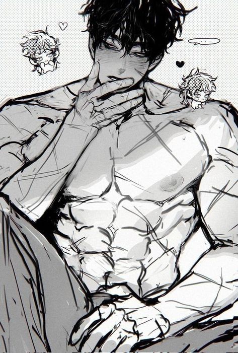 Ab Drawing, Abs Drawing, Anime Abs, Anime Guys Shirtless, Komodo, Body Drawing, Guy Drawing, 영감을 주는 캐릭터, Anime Drawings Boy