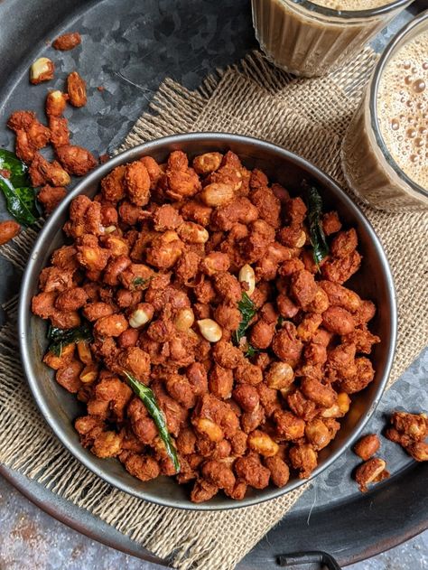 Masala Peanuts are tasty, crunchy, addictive, and easy to make snack, that comes together in no time. Masala Peanuts Snacks, Masala Peanuts Recipe, Coated Peanuts Recipe, Coated Peanut, Peanut Masala, Coated Peanuts, Peanut Snack, Easy To Make Snacks, Savoury Snacks