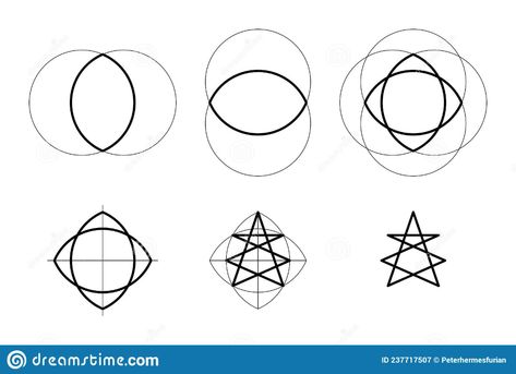 Mystic Lamb Symbol, Developed from Two Overlapping Vesica Piscis Stock Vector - Illustration of pictogram, book: 237717507 Vesica Pisces, Tattoo Realism, World Mythology, Sacred Geometric, Seal Design, Fine Line Tattoos, Line Tattoos, Wax Seal, Sacred Geometry