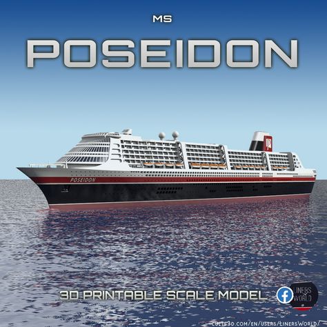 A detailed model of the fictional cruise ship Poseidon at 1/1000 scale. Full hull and waterline versions are included and, as usual, easily printable at larger or smaller scales! Cruise Ship Models, Baby Coming Home Outfit, Interior House Colors, Cruise Ships, Baby Coming, 3d Printable, Model Ships, Banner Ads, Cruise Ship