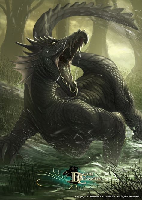 Swamp Serpent - Dragon Chronicles, Robert Crescenzio on ArtStation at https://www.artstation.com/artwork/n1DP1 Sea Serpent, Heroic Fantasy, Cool Dragons, Mythical Animal, Fantasy Beasts, Mythical Beast, Creature Drawings, Dragon Pictures, Fantasy Monster