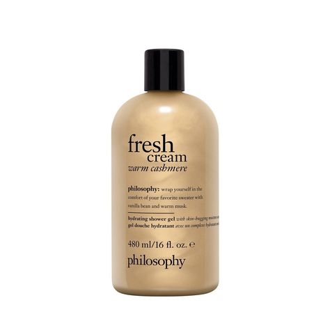 Transport yourself to a moment of self-care with the ultra-creamy, iconic philosophy shower gel, upgraded with a skin-hugging moisture complex for intense hydration that won’t be rinsed off yet doesn’t leave the feel of a film or residue. The moisture-barrier-respecting formula efficiently cleanses, soothes, and comforts dry skin, while a warm scent of tangerine, vanilla bean and musk envelopes you in luxury. Clinical Results • 94% agree dry skin feels soothed, nourished & hydrated all day • 94% Shower Care Products, Fresh Cream Philosophy, Body Care Products Aesthetic, Philosophy Soap, Best Shower Products, Self Care Products Smell Good, Philosophy Vanilla, Philosophy Shower Gel, Philosophy Skin Care