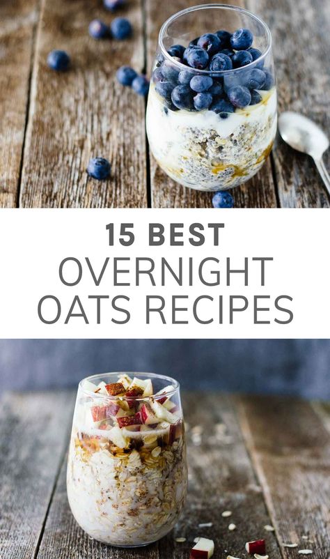 15 Best Healthy Overnight Oats Recipes - Jar Of Lemons Good Overnight Oats, Breakfast For One Person, Breakfast For One, Best Overnight Oats Recipe, Overnight Oats Recipes, Chia Overnight Oats, Easy Overnight Oats, Overnight Oats Recipe Healthy, Overnight Oats Healthy