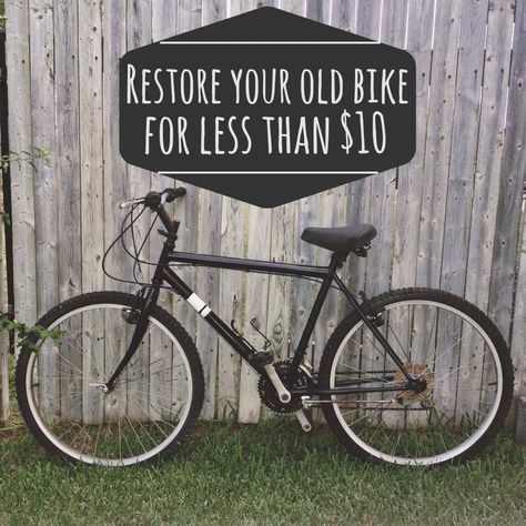 Restore your old and dusty bike for less than $10?? umm YES!! #DIY #CHEAP #EASY Mountain Bike Restoration, Bike Makeover Diy, Bicycle Upcycle, Bicycle Makeover, Bicycle Restoration, Bike Restoration, Vintage Mountain Bike, Biking Diy, Boy Bike