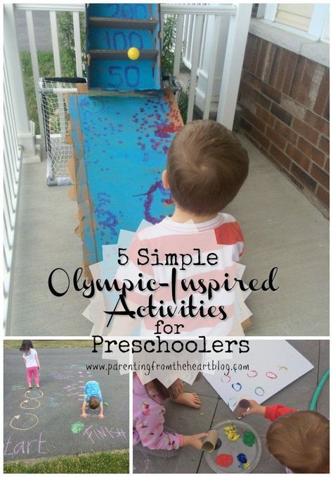 Teach your kids about the Olympics and make your backyard into a whole lot of fun with these simple Olympic Activities for Preschoolers! Olympic Activities, Preschool Olympics, Olympic Crafts, Olympics Activities, Olympic Theme, Activities For Preschoolers, The Olympics, Reggio Emilia, Sensory Activities