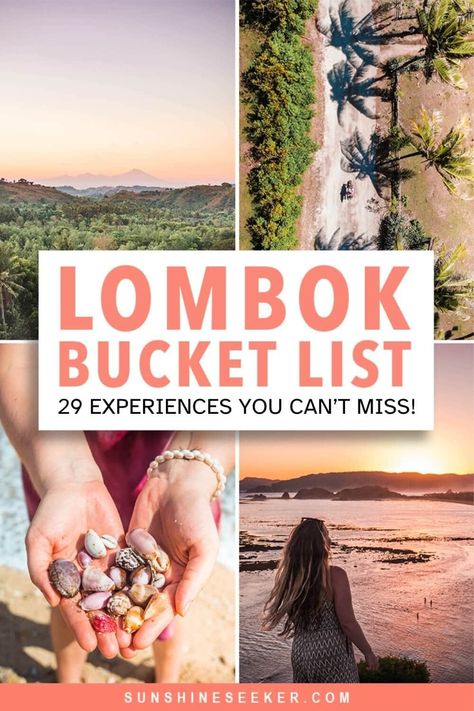 Discover all the best places to see and things to do in Lombok + Why I choose Lombok over Bali. Lombok is home to miles and miles of white-sand beaches, world-class surf spots and the most spectacular viewpoints. Don't miss these! Trip To Bali Travel Guide, Lombok Pink Beach, Bali And Lombok Itinerary, Best Time To Visit Bali, Nusa Ceningan, Gili Trawangan Lombok, Kuta Beach, Bali Lombok, Paradise Travel