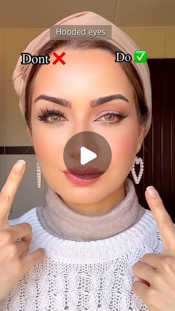 91K likes, 700 comments - maliayosuf on March 11, 2022: "Hooded eyes makeup ✅ and ❌ . . . ✅ small wing that avoid the hood/fold/extra skin, shade the end of the wing with brown eyeshadow to...".