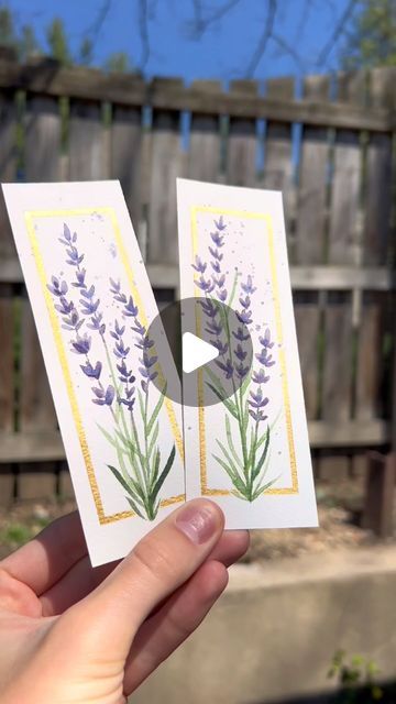 Hannah Pickerill on Instagram: "How to make my new lavender bookmarks!

#art #artist #artwork #watercolor #watercolorart #watercolorpainting #bookmark #bookmarkart #lavender #flower" Diy Bookmarks Watercolor, Paint Bookmarks, Artwork Watercolor, Lavender Flower, Watercolor Flower Art, Watercolor Flower, Artist Artwork, Watercolor Flowers, Art Artist