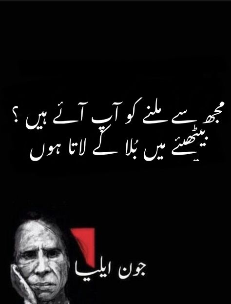 Mujh se milne ko ap aye ho John Alia, Jon Elia, Nice Poetry, John Elia Poetry, John Elia, Meaningful Poems, Poetry Pic, Poetry Ideas, I Love Her Quotes