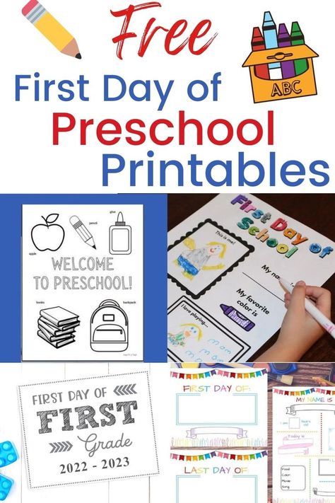 Preschool First Week, Abc Preschool, Preschool First Day, First Day Of Preschool, First Day Activities, All About Me Preschool, First Week Of School Ideas, Welcome To School, Free Preschool Printables