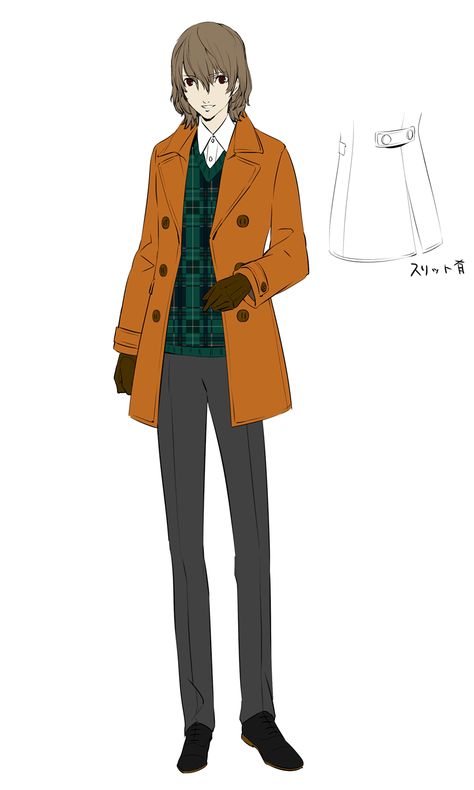 Goro Akechi Outfit, Persona 5 Inspired Outfits, Shigenori Soejima, Persona Art, Persona 5 Royal, Goro Akechi, Megami Tensei, Royal Art, Character Sheet