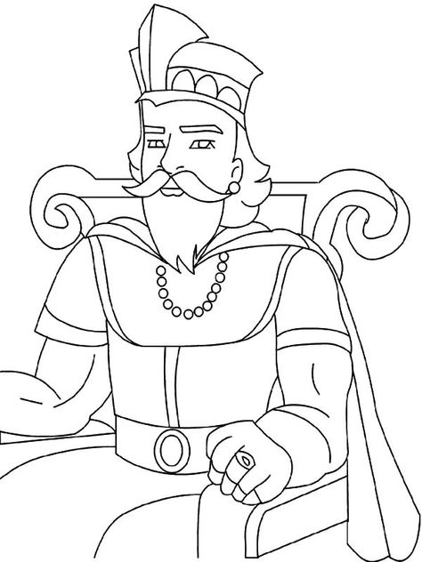 Light Bulb Art Drawing, King Coloring Page, Cake Coloring Pages, Cake Coloring, King Pic, King Picture, Preschool Coloring Pages, King David, Great King