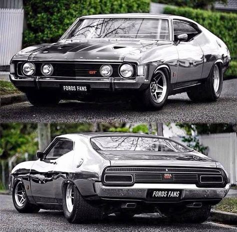 Falcon XB GT Australian Muscle Cars, Modern Muscle Cars, Aussie Muscle Cars, Good Looking Cars, Australian Cars, Vintage Muscle Cars, Ford Torino, Vintage Muscle, Ford Classic Cars