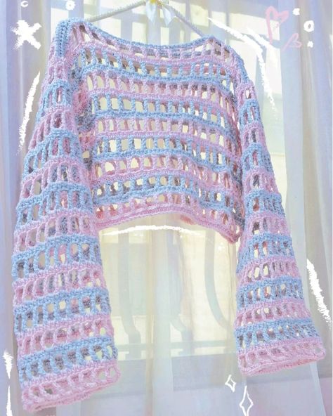 ✨️Introducing the Cotton candy breeze mesh top ✨️ Stay effortlessly chic with this airy , handmade top in dreamy pastel hues 🩷 #JayCrochet #handmade #cottoncandyvibes #pastel #pink Crochet Mesh Top, Crochet Store, Pink Crochet, Pastel Hues, Cotton Candy, Pastel Pink, Mesh Top, Pastel, Mesh