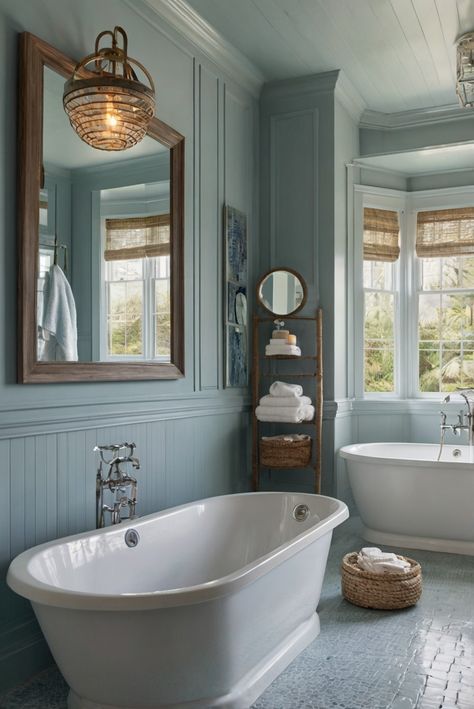 Step into a serene oasis with Serenity (2055-60) in your bathroom. Discover how tranquil blues can set the perfect mood in your daily interior designer routine. #Ad #homedecor #homedesign #bathroom #Painthome interiorarchitecture best Wall Colors for Bathroom Colors
Bright Room Colors
best colors combinations bathroom
bathroom Remodeling
Modern Paint Colors
2024 Seafoam Blue Bathroom, Gray Blue Bathroom Walls, Bathroom Color Ideas Blue, Bathroom Light Blue Walls, Medium Blue Bathroom, Oval Room Blue Bathroom, Blue Bathroom Ceiling, Small Bathroom Wall Colors Paint, Blue Spa Bathroom