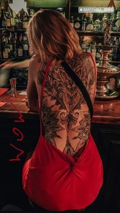 Chachi Gonzales Tattoo, Asian Style Back Tattoo Women, Pretty Bicep Tattoos For Women, Complete Back Tattoo Women, Fine Line Back Piece Tattoo, Full Coverage Back Tattoo Women, Bold Back Tattoo Women, Back Tattoo Women Big Piece, Woman Full Back Tattoo Ideas