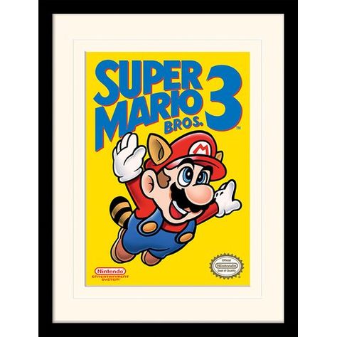 'Super Mario Bros 3 - Nes Cover' Vintage Advertisement Art Group Super Mario Pictures, Mario Pictures, Super Mario 3, Instructions Lego, Video Game Decor, Hama Beads Minecraft, Video Game Posters, Gaming Posters, Super Mario Brothers