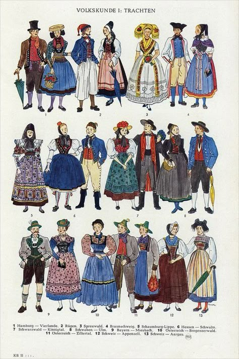 German Cultural Clothing, Historical German Clothing, German Clothes Traditional, Historical German Fashion, Germany Traditional Dress, German Folk Costume, Germany Traditional Clothes, Traditional European Clothing, Traditional German Dress