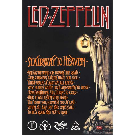 Elevate your walls with the iconic Led Zeppelin Stairway to Heaven poster! Featuring the band's classic design, this rolled poster is perfect for music enthusiasts and fans alike. Brighten up your space with this timeless piece. Led Zeppelin Stairway To Heaven, Led Zeppelin Poster, Led Zeppelin Iv, Rock And Roll History, Iconic Poster, Rock N Roll Music, Stairway To Heaven, Inkjet Printing, Band Posters