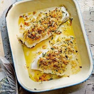 Cod with a crab and herb crust - Recipes