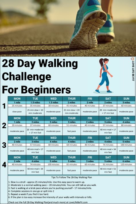 28 Day Walking Plan For weight Loss 28 Day Walking Challenge, Walking Challenge For Beginners, Walking Exercise Plan, Vinegar Benefits, Walking Challenge, Walking Plan, Lose Lower Belly Fat, Walking Exercise, Diet Keto