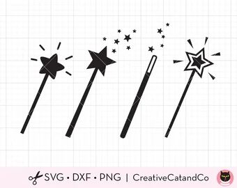 Girl Dinosaur Birthday, Email Inspiration, Star Silhouette, Diy Wand, Magic Wands, Magic Wand, Silhouette Svg, Dxf Files, Make A Wish