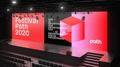 Festival Path 2020 on Behance Stage Backdrop Design, Conference Branding, Adobe Dimension, Stage Set Design, Stage Backdrop, Conference Design, Event Backdrop, Exhibition Booth Design, Event Branding