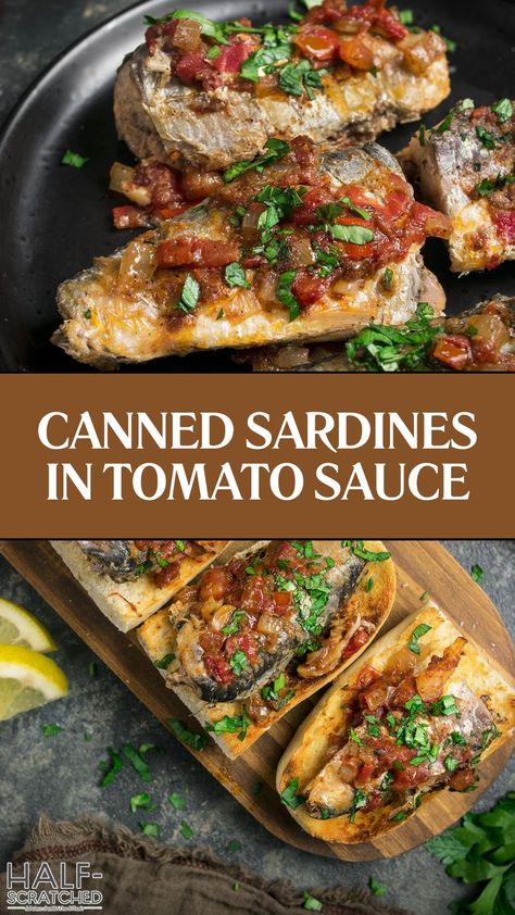 Canned Sardines in Tomato Sauce Sardine Recipes Canned Easy, Canned Sardines In Tomato Sauce Recipe, Sardines In Tomato Sauce Recipe, Sardines Recipes Canned, Sardine Recipes Canned, Sardine Recipe, Sardines Recipes, Mussels Recipes, Sardines In Tomato Sauce