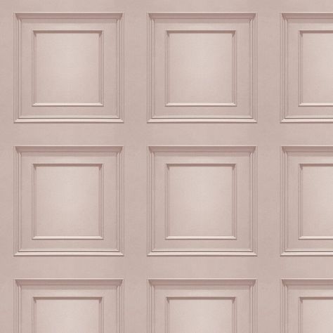 Wall Panel Wallpaper, Panel Effect Wallpaper, Tv Wallpaper Background, Pink Panelling Bedroom, Pink Wall Panelling, Vs Bedroom, Panelled Wallpaper, Pink Panelling, Dusky Pink Wallpaper