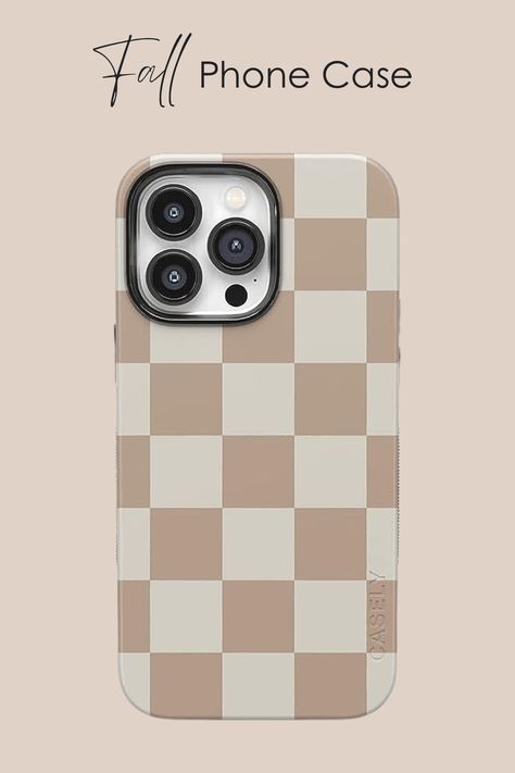 phone case, fall accessories, neutral phone case, checkered phone case, iphone phone case, fall phone case Casely Cases, Casely Phone Case, Neutral Phone Case, Cute Brown Phone Case, Fall Phone Cases Aesthetic, Tan Phone Case, Fall Phone Cases, Fall Phone Case, Checkered Phone Case