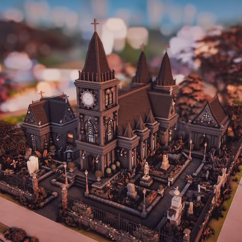 🚨🚨 BaseGame Alert 🚨🚨 Today I have a church for you, with a cemetery and a crypt! Of course only built with the BaseGame, I just cheated a little with the season. I hope you like it. What do you prefer more, day or night? 🌞🌙 🖤🏰🦇🖤🏰🦇🖤🏰🦇 #thesims4builds #thesims4homes #showusyourbuilds #sccregram #somesimlishbuild #simstagram #thesims #sims #thesims4 #ts #ts4 #thesims4house #simsbuild #thesims4home #simshouse #games #PS4 #sims4nocc #instagood #gamer #design #landscape #gardening #flowers #autu... Sims 4 Cemetery Lot, Sims Gothic House, Sims 4 Halloween House, Sims 4 Cemetery, Sims 4 Graveyard, Sims 4 Goth House, Sims 4 Castle Cc, Sims 4 Church, Pool Greenhouse