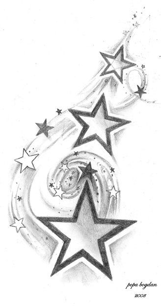 Star Sleeve Tattoo, Tattoo Sonne, Shooting Star Tattoo, Hairstyles Bangs, Star Tattoo Designs, Idee Cricut, Samoan Tattoo, Celtic Tattoos, Diy Tattoo