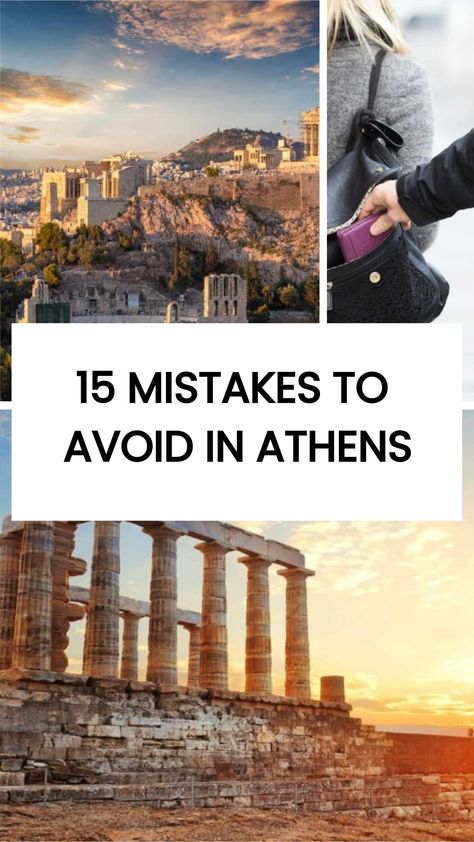 Use our travel tips and read about these 15 Mistakes to Avoid in Athens. When planning a trip to Athens, there are several common mistakes travelers tend to make. This guide highlights 15 errors you should avoid to make when visiting Athens Greece. Planning A Trip To Greece, Athens Greece Winter, One Day In Athens Greece, What To Do In Athens Greece, Athens Travel Guide, Greek Cruise, Greece Cruise, Viking Ocean Cruise, Athens Travel