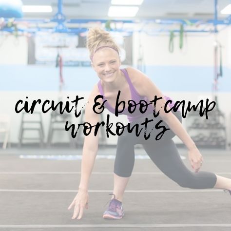 Quick & sweaty circuit and bootcamp workouts Bootcamp Exercises Circuit Training, Boot Camp Workout Circuit Training, Beginner Bootcamp Workout, Indoor Bootcamp Workouts, Fit Camp Workouts, Cardio Bootcamp Workout, Bootcamp Workout Ideas, Bootcamp Circuit Stations, Bootcamp Stations Workout