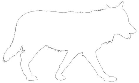 Wolf Applique, Wolf Outline, Animal Outline, Animal Templates, Templates Printable Free, The Wolf, Zoo Animals, Coloring Page, Template Printable